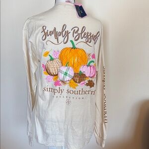 Simply Southern Cream Simply Blessed Pumpkin Shirt